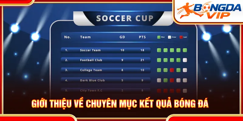 Chuyên mục kết quả bóng đá cập nhật tỷ số của trận cầu