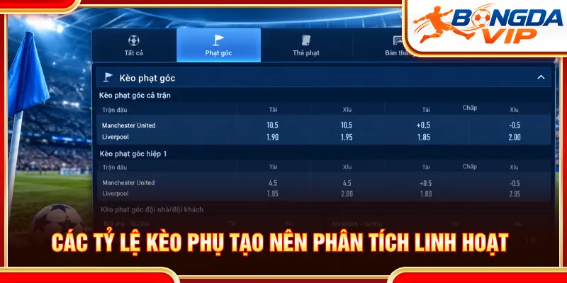 Những tỷ lệ kèo phụ giúp nâng cao khả năng phân tích cược